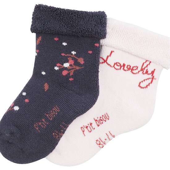 Lovely Capucine Lot de 2 chaussettes Fleurs  de P'tit bisou