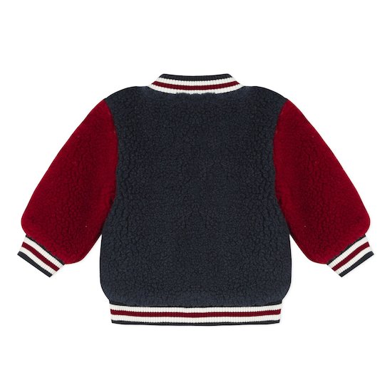 Veste teddy Marine/Rouge  de 3pommes