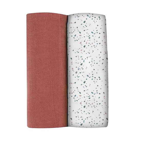 Lot de 2 langes bio XXL Terrazzo  de Béaba