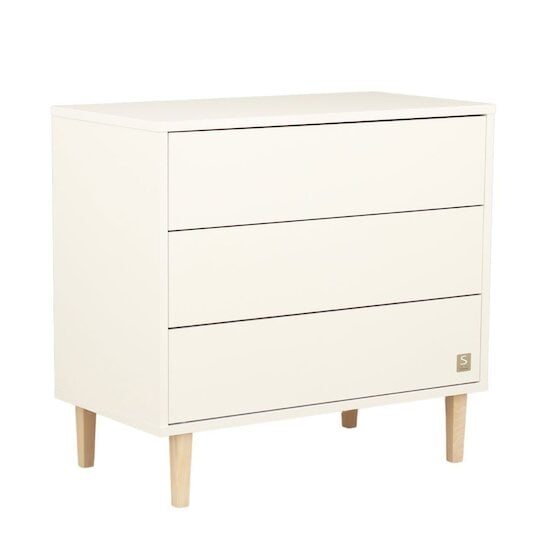 Paloma Commode 3 tiroirs Blanc neige  de Sauthon Baby's Sweet Home