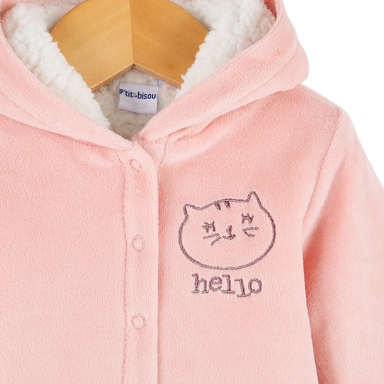 Little Explorers  Sweat à capuche rose motif chat  de P'tit bisou