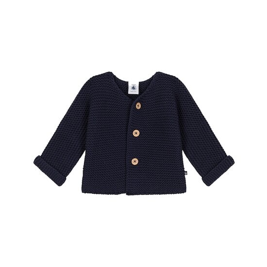 Cardigan en tricot point mousse bébé Smoking 12 mois de Petit Bateau