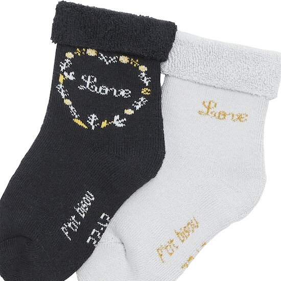 Golden Winter Lot de 2 chaussettes Love Place  de P'tit bisou