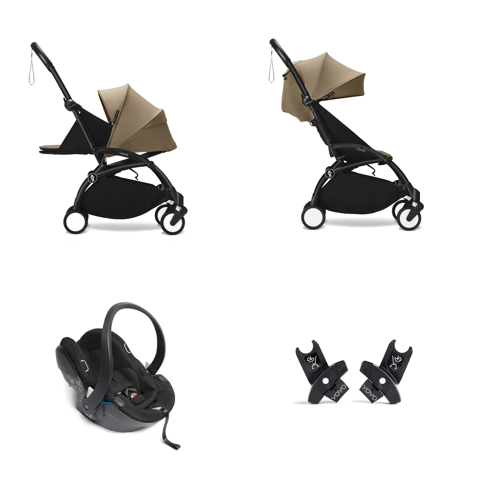 Poussette YOYO complete version pack nouveau ne avec siege auto des la naissance Stokke Stokke Aubert