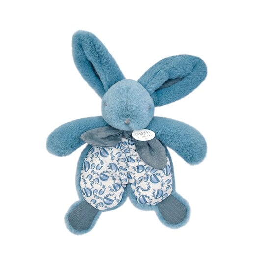 Doudou plat Lapin DOUDOU® Bleu 18 cm de Doudou et Compagnie