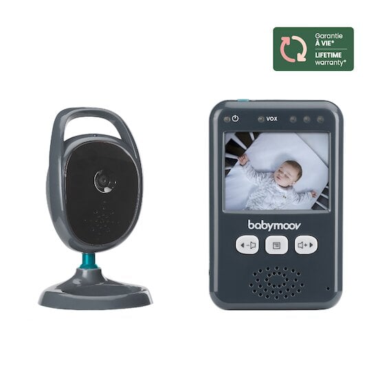 VTech Babyphone Camera, BM3255 Bébé Moniteur Vidéo 480P,Écran de 2,8  Pouces, Vision Nocturne, Fonction interphone, capteur de température,  Berceuses