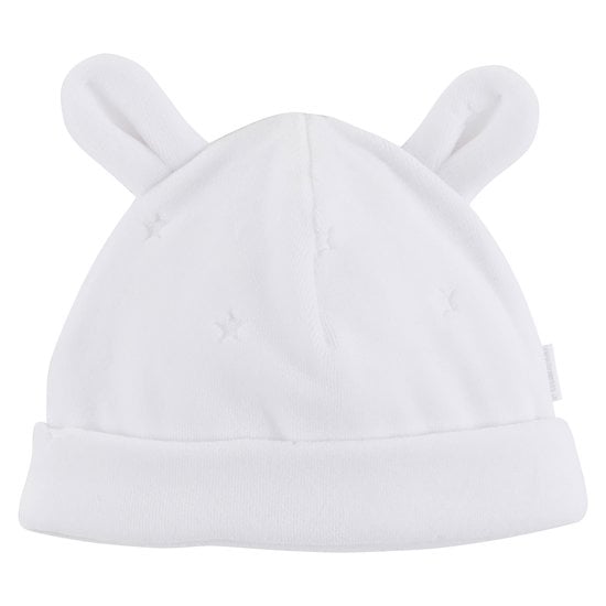 bonnets de naissance bebe fille en coton (lot de 2) blanc accessoires