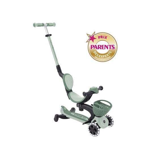 Trottinette évolutive GO UP BABY 360 LIGHTS Sauge  de Globber