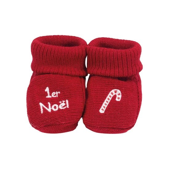 Chaussons de naissance Noël  de Trois Kilos Sept