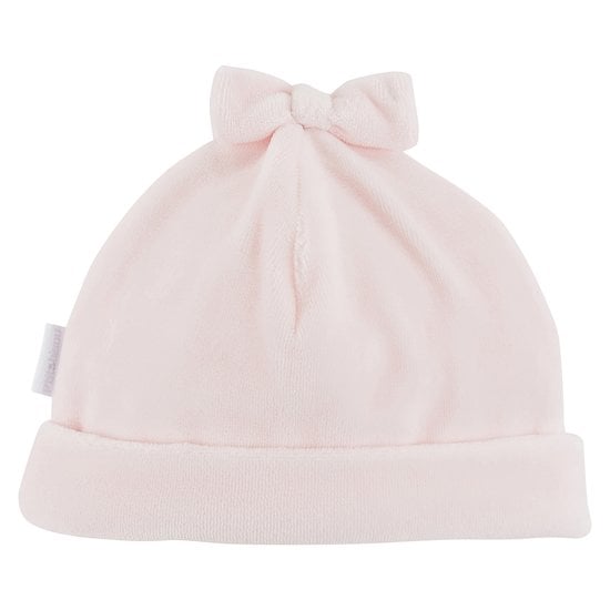 Bonnet velours nœud Lapin Câlin Rose 1-3 mois de P'tit bisou