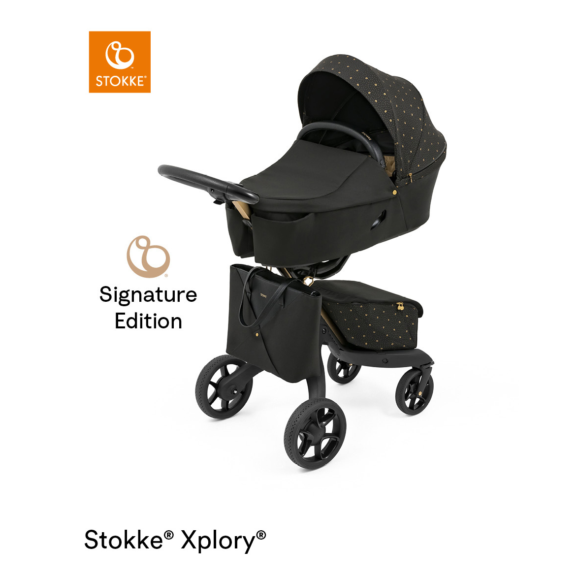 Stokke - Pack poussette trio Xplory X nacelle Modern grey et coque Izi go  modular X1 noir