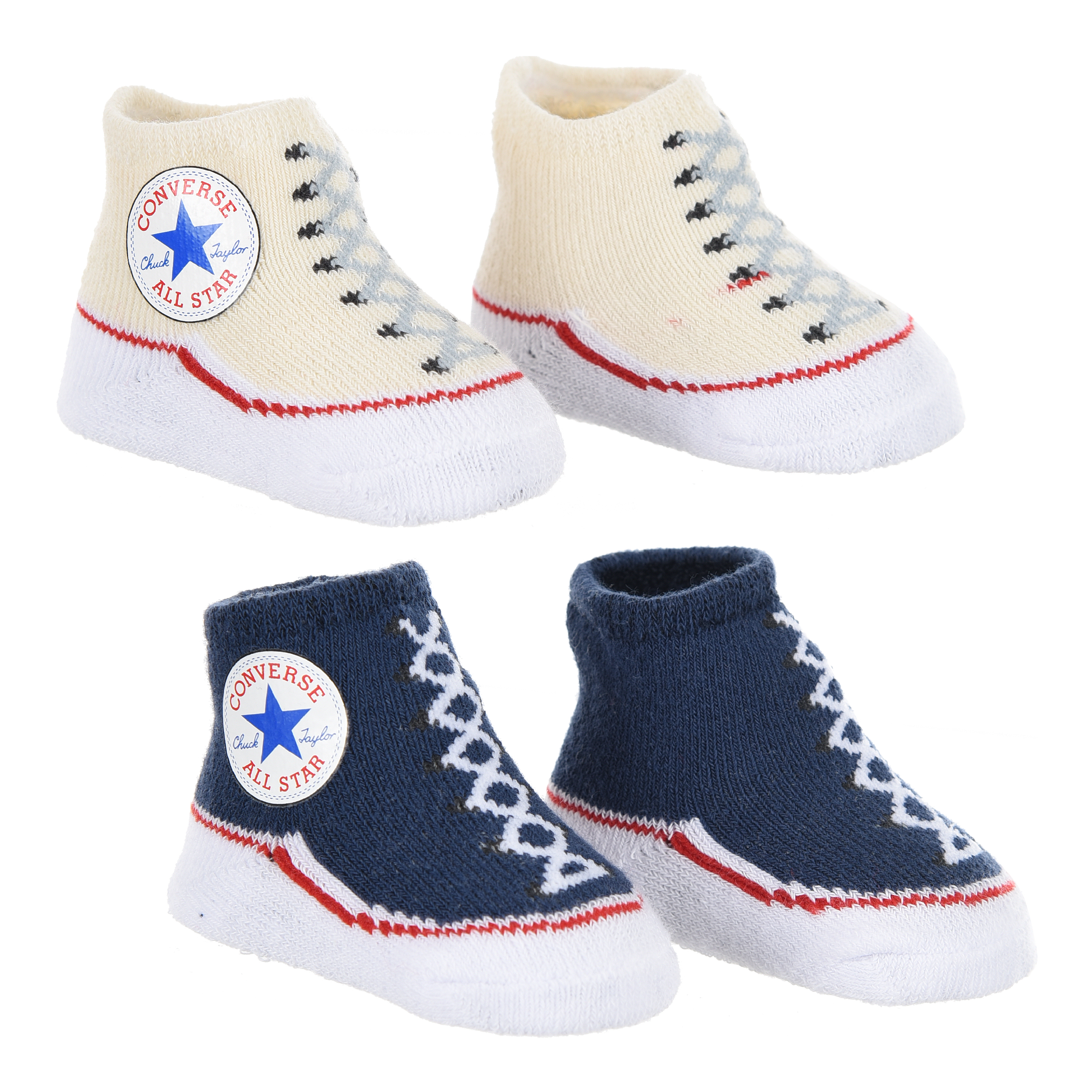 Lot 2 Chaussons Bleu Beige 6 12 mois de Converse Chaussants Fille