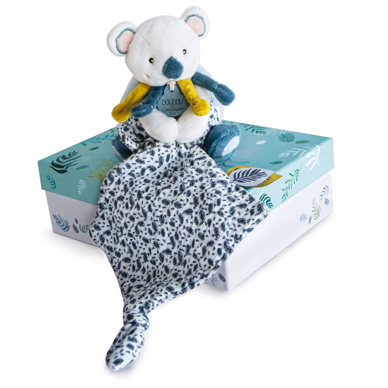 Yoca le koala pantin avec doudou Doudou Et Compagnie blanc