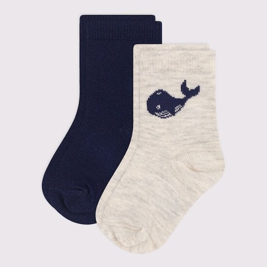 Lot 2 paires de chaussettes en coton   de Petit Bateau