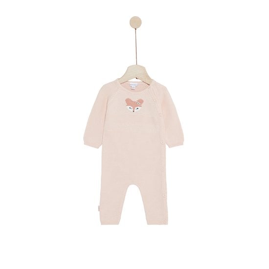 Petit Cocon Mignon Combilongue en tricot Rose  de P'tit bisou