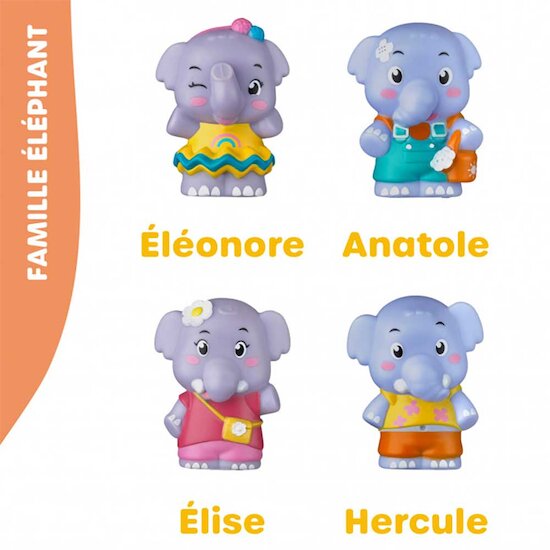 Lot de 4 personnages Elephant   de Klorofil