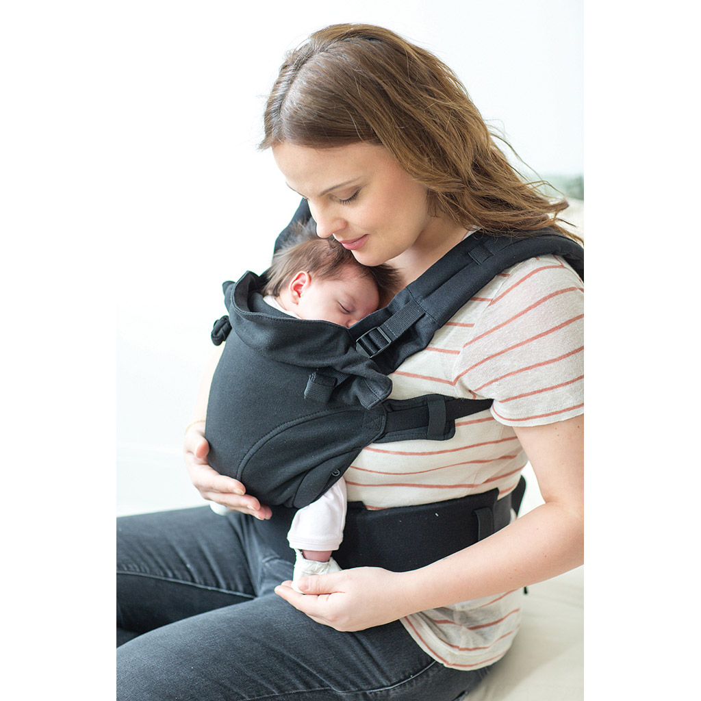 Porte-bébé ergonomique évolutif matière écharpe de portage tricot-click  Noir de Babylonia, Porte-bébé ventral : Aubert