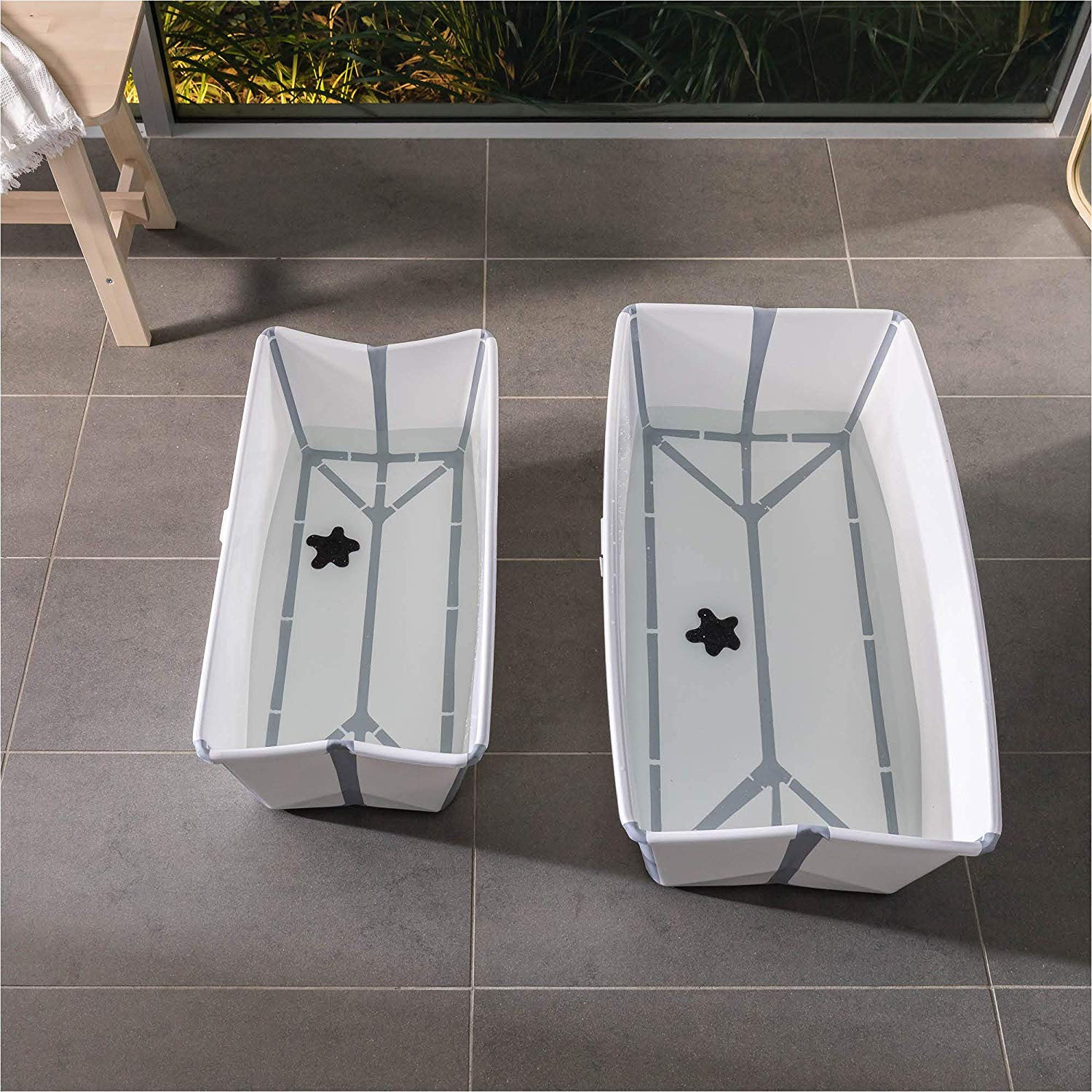 Baignoire pliable Flexi Bath XL  Transparente et Verte - Stokke