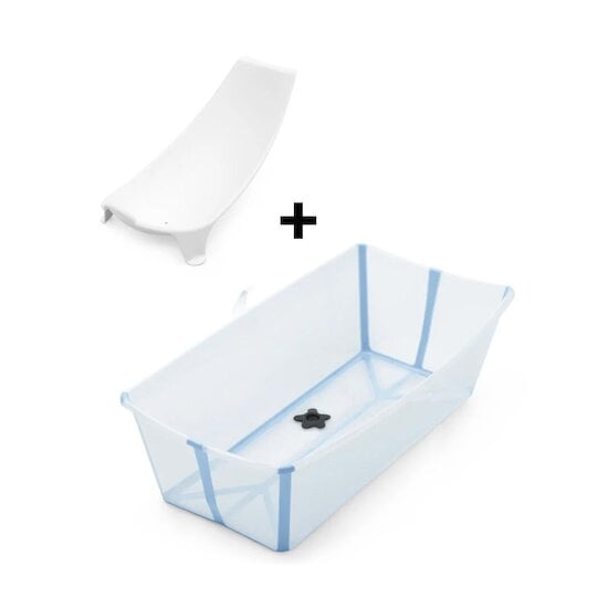 Flexi Bath® XL + Transat de bain Bleu océan  de Stokke®