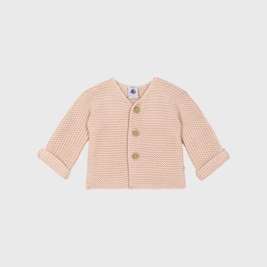 Cardigan en tricot point mousse Saline 3 mois de Petit Bateau