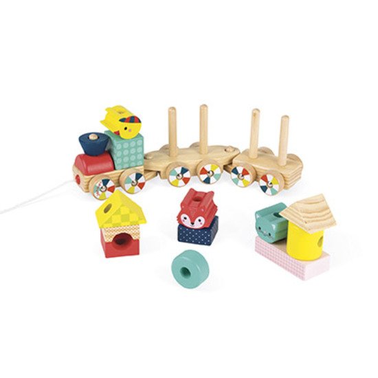 Train Baby Forest Bois Multicolore De Janod Voitures Aubert