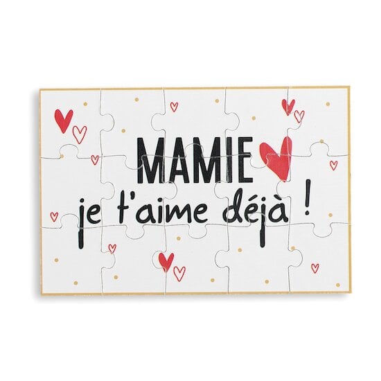 Puzzle annonce grossesse MAMIE