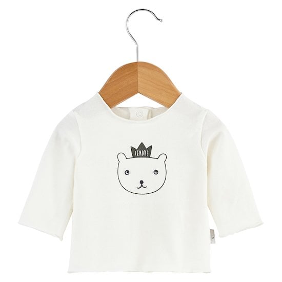 T-shirt Royal Baby Blanc snow 1 mois de P'tit bisou