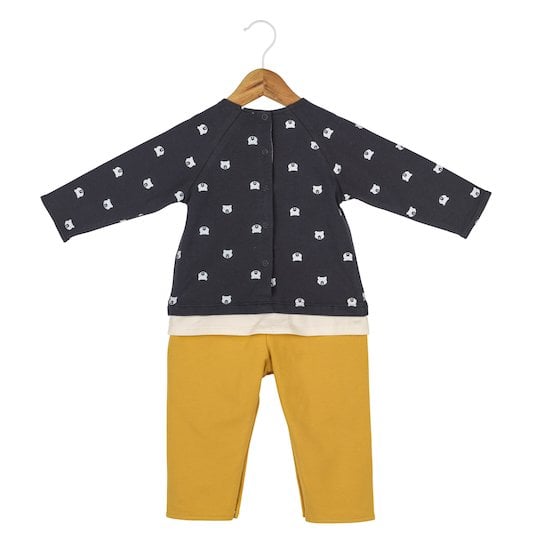 Combilongue ourson Safran et cie Gris/Jaune  de Marèse