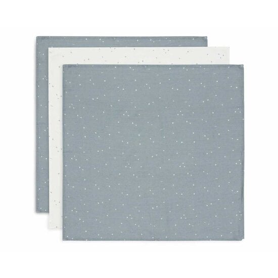 Lot de 3 langes en Gaze de coton Twingling Sea Green 70 x 70 cm de Jollein