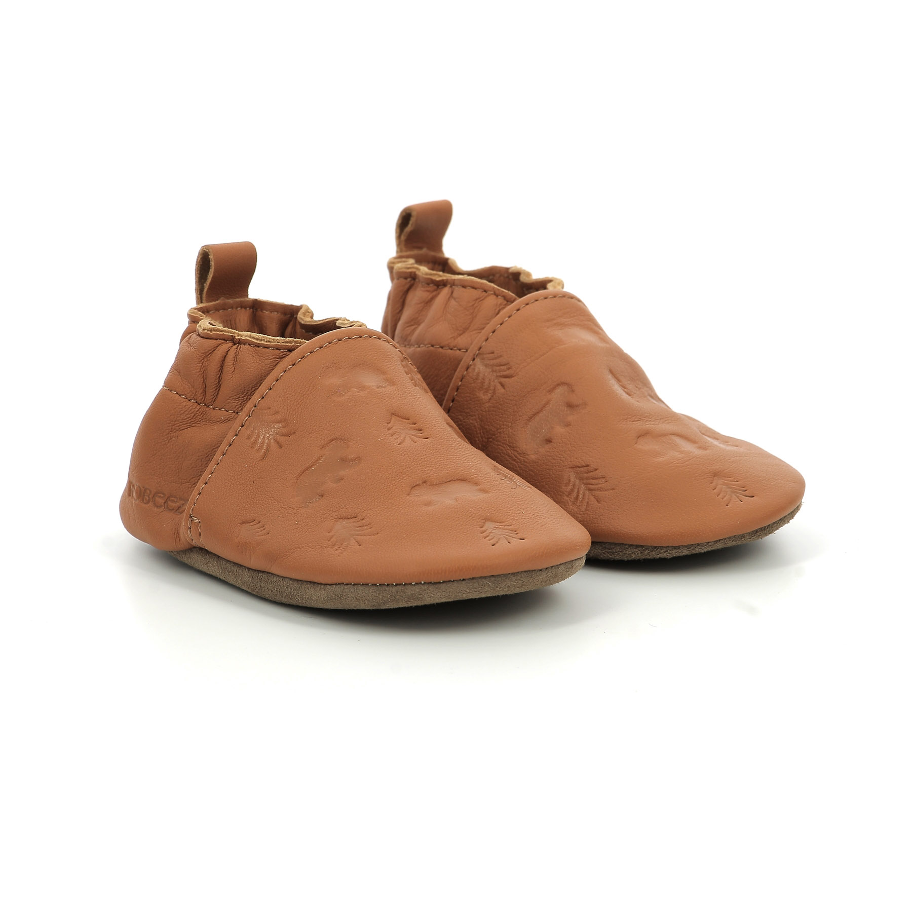 Chaussons cuir bear's walk camel Robeez