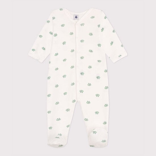 Pyjama en coton grenouilles Marshmallow  de Petit Bateau