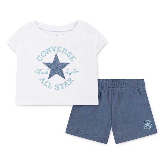 Ensemble t-shirt + short Bleu  de Converse