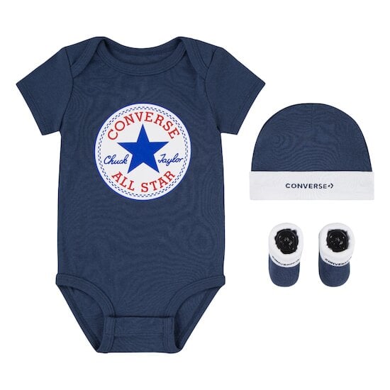 Ensemble body + bonnet + chaussons Navy 0-6 mois de Converse