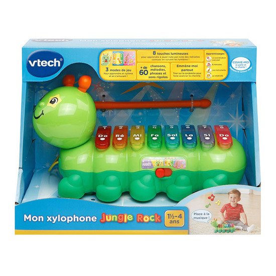 Jungle rock xylophone chenille Vert  de Vtech