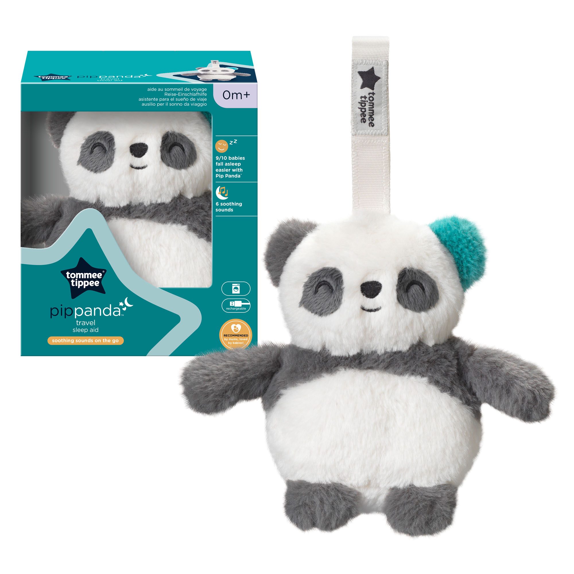 Peluche musicale de voyage Mini Grofriend Pippo le Panda de Tommee