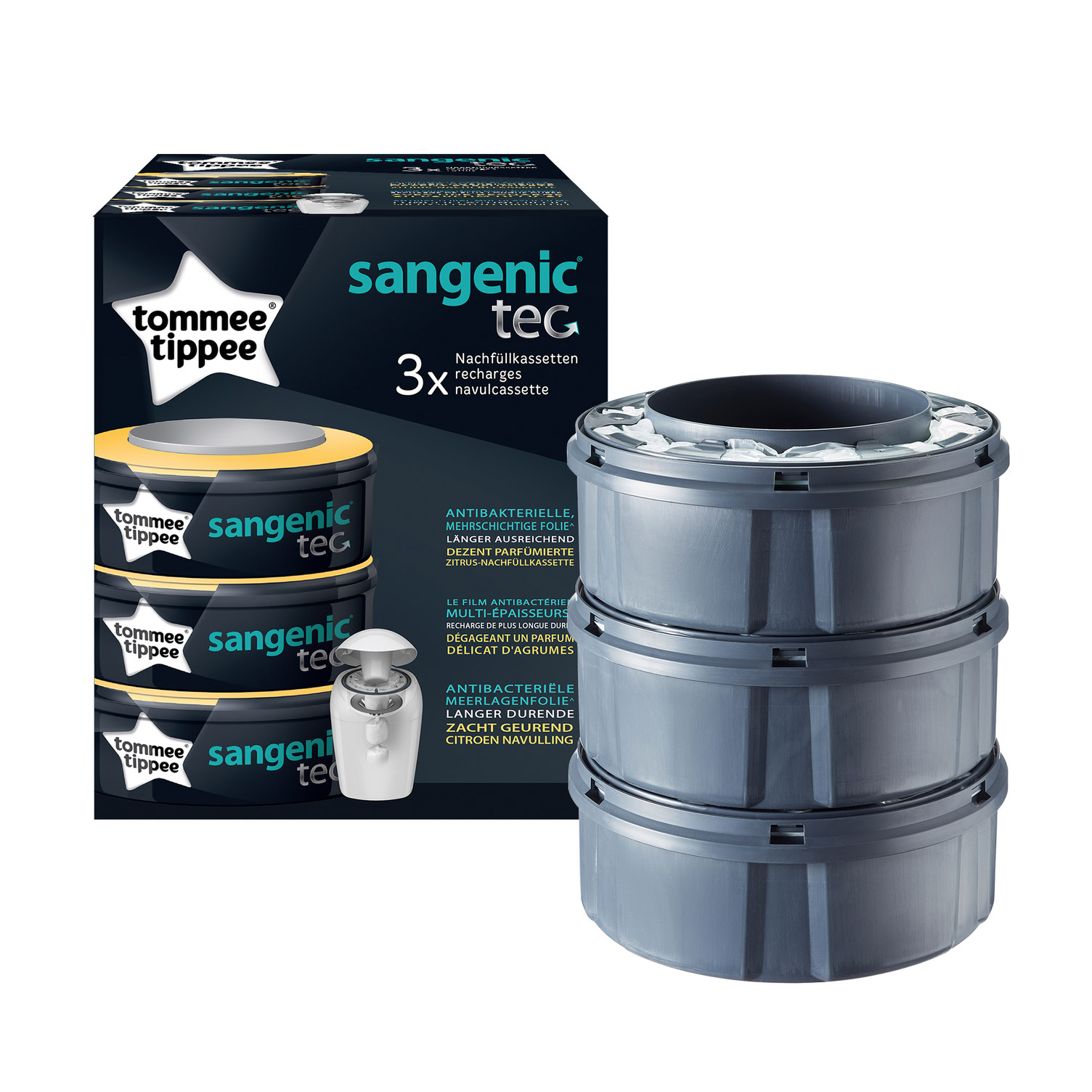 Recharge Poubelle Sangenic TEC x3 de Tommee Tippee, Recharges : Aubert