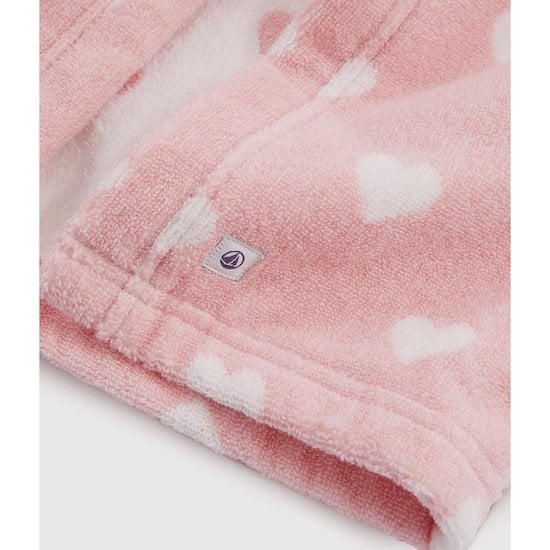 Cape De Bain Cœur Bebe En Eponge Rose Taille Unique De Petit Bateau Sorties De Bain Aubert