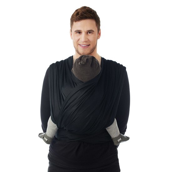 Écharpe de portage avec ceinture de soutien lombaire (gris clair)