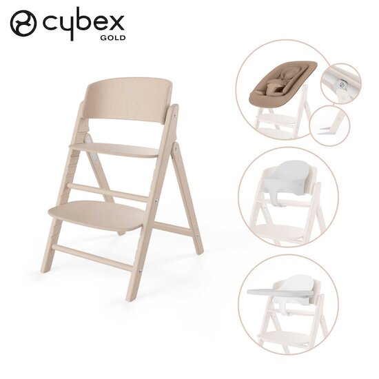 Chaise haute Click & Fold pack 4en1 Natural  de CYBEX