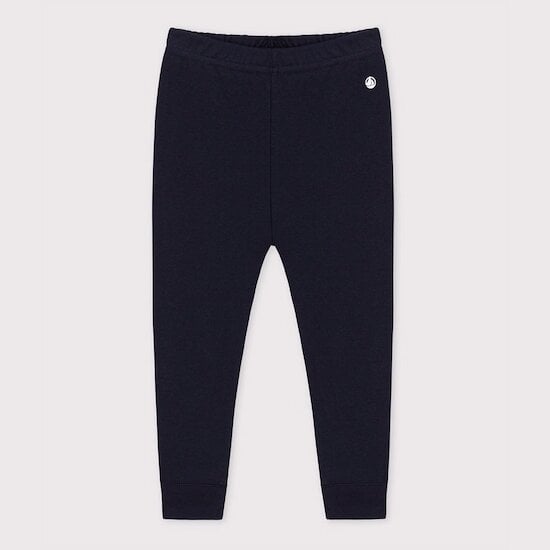 Legging en coton uni Bleu Smoking  de Petit Bateau