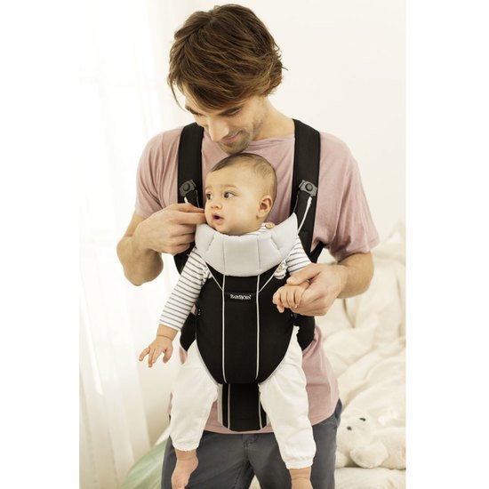 Porte Bebe Miracle Noir Argent De Babybjorn Porte Bebe Ventral Aubert