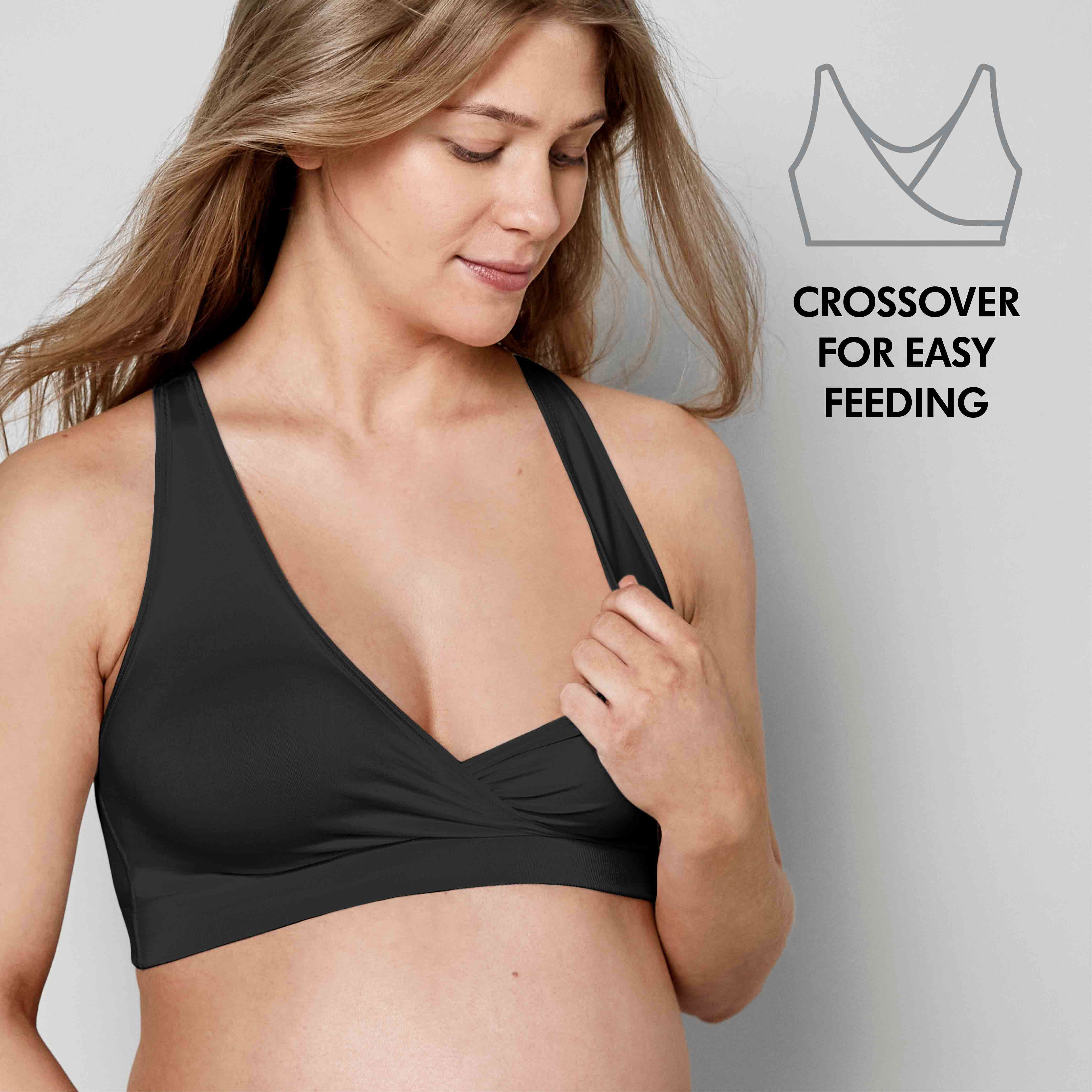 Brassière de nuit de grossesse et d'allaitement respirante Keep Cool Noir S  de Medela, Soutien gorge d'allaitement : Aubert Suisse