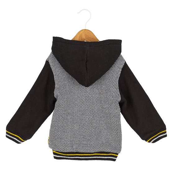 Cardigan à capuche Just Rock Noir  de Nano & nanette