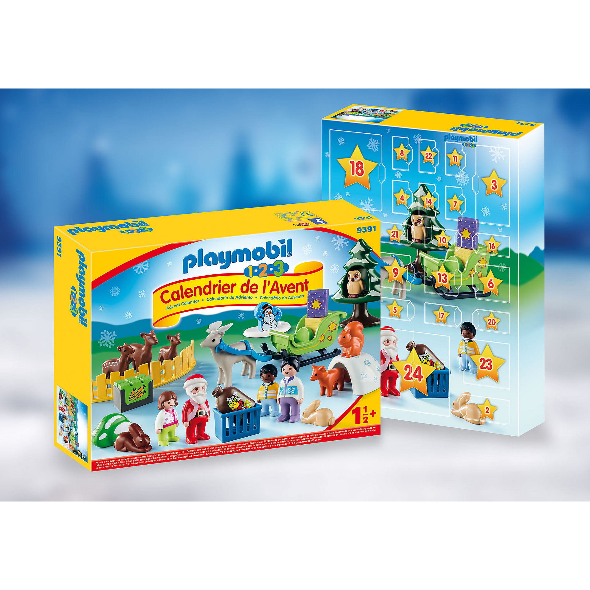 Calendrier De L Avent 1 2 3 Pere Noel Multicolore De Playmobil Jouets D Activites Aubert