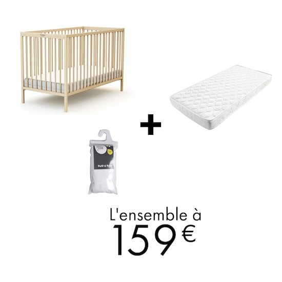 Offre Formula Baby : ensemble lit + matelas + drap housse 2 en 1 = 159€   de Formula Baby