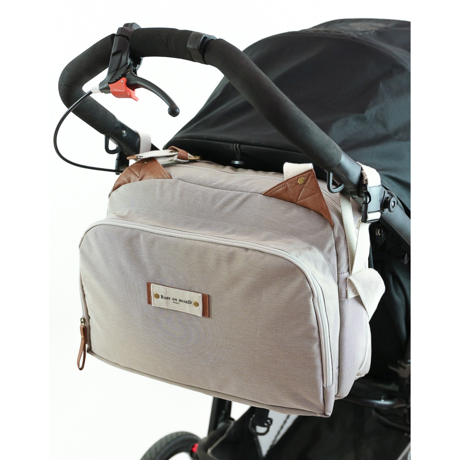 Sac langer Titou Greige de Baby On Board Sacs langer Aubert