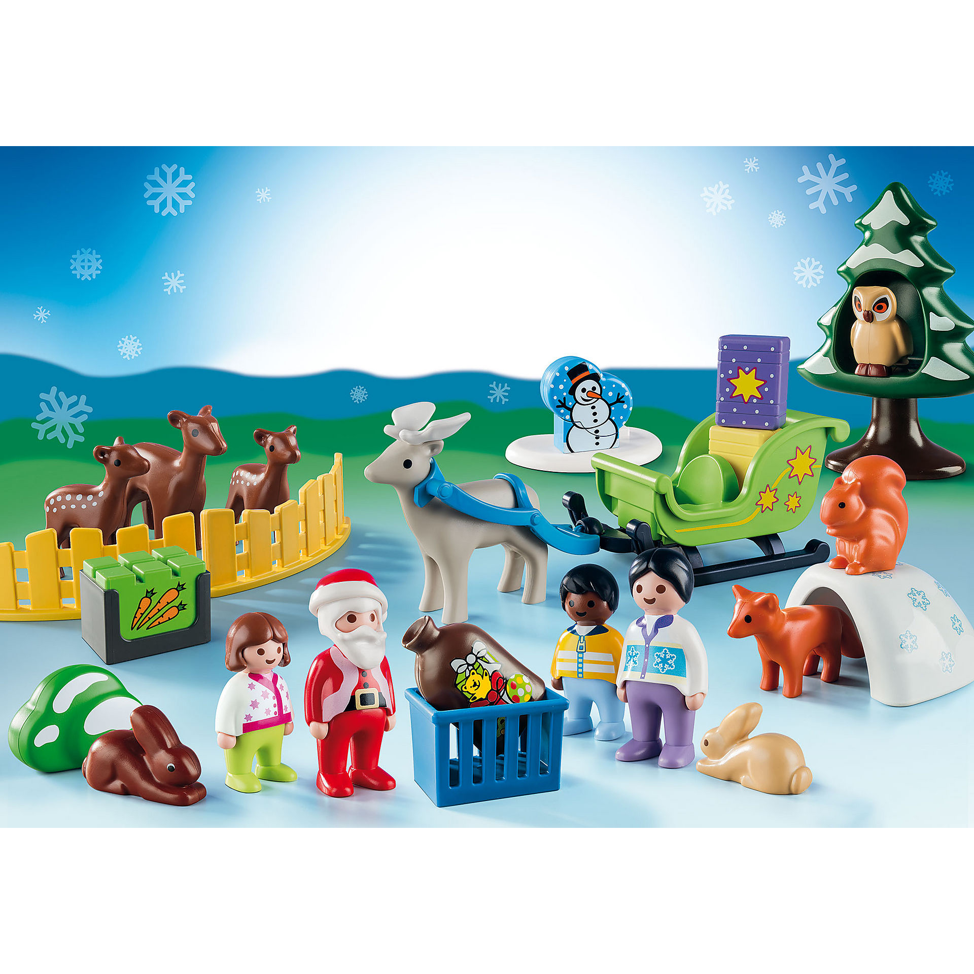 Calendrier De L Avent 1 2 3 Pere Noel Multicolore De Playmobil Jouets D Activites Aubert