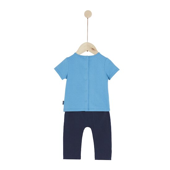 Plage Ensemble Pantalon + Tee-shirt Bleu  de P'tit bisou