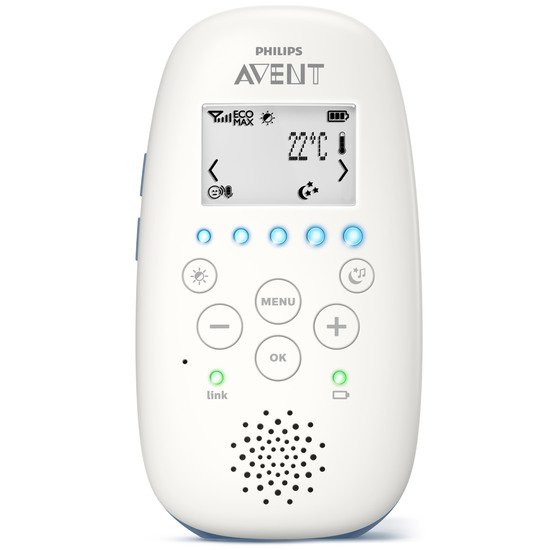 Ecoute Bebe Dect Scd735 00 Blanc Bleu De Philips Avent Babyphones Aubert