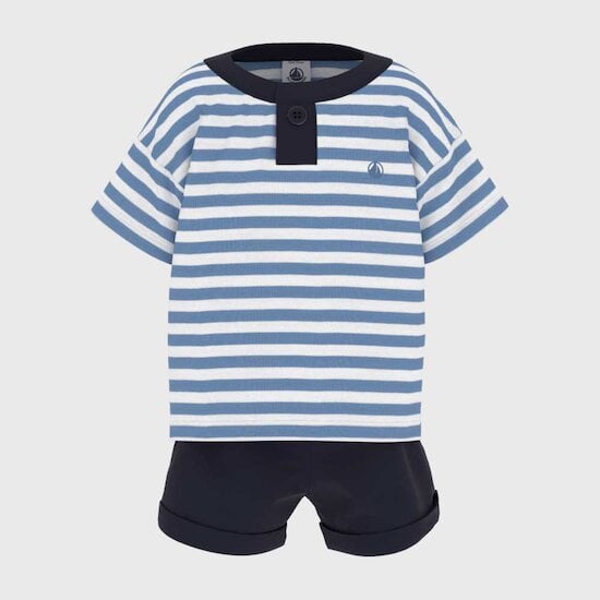 Ensemble 2 pièces en jersey Marshmallow 18 mois de Petit Bateau